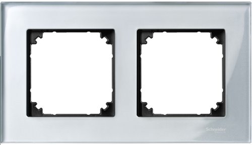 Рамка универсальная Schneider Electric Merten M-Elegance 2-м. стекло бриллиантовое серебро картинка